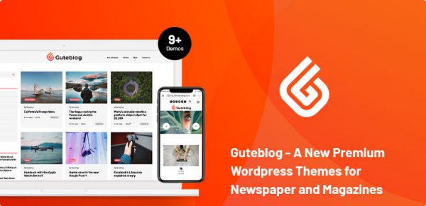 Guteblog - A New Premium Wordpress Themes for Newspaper and Magazines