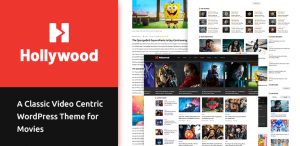 Hollywood – A Classic Video Centric WordPress Theme for Movies